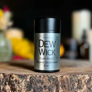 Dew Wick | Plant-Based Organic Deodorant Body Care Coconut Gentle Blend Charcoal Hypoallergenic Moisturizing Nourishing Scent of Bergamot, Palo Santo Rose & Cardamom