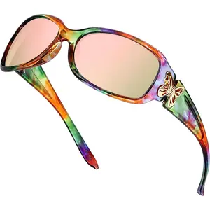 Polarized Sunglasses For Women, Fashion Butterfly Decoration Driving Fishing