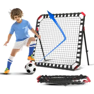 NET PLAYZ Soccer Rebounder - Portable Kick-Back Rebound Net, football training for Team Exercises & Solo Practice Equipment for Kids & Teens