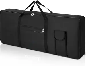 61  Portable Padded Keyboard Case,Dimension 40"X6"X16", Electric Piano Keyboard Gig Bag (Black)