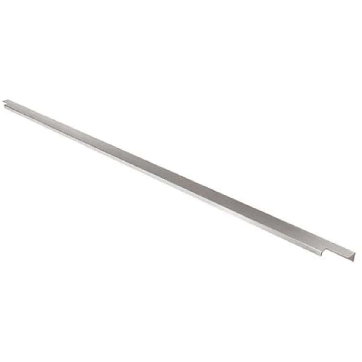 Belwith Austere Lip Pull Door Handle - 47 in, Brushed Aluminium, Countersunk Flush Screw Heads, Ergonomic Display Decorative Item, Carded Polybag Packaging