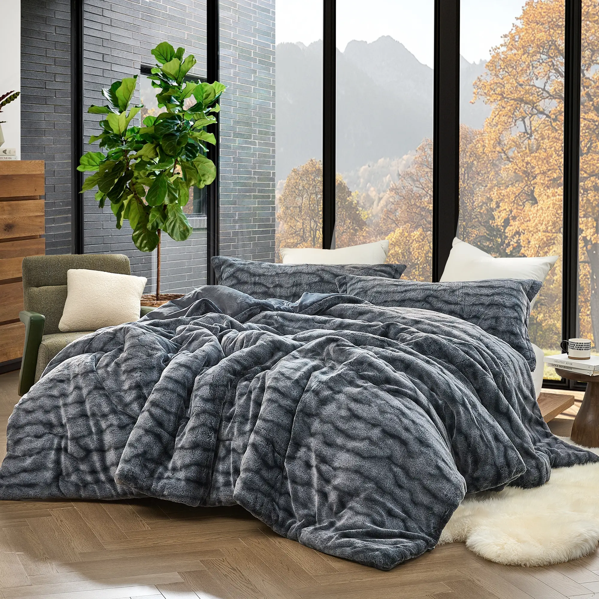 Oceans - Coma Inducer Oversized Comforter Set - Navy Current