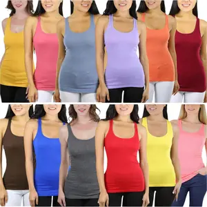 ToBeInStyle Women's Single & Multi-Item Pack Of Randomly Assorted Racerback Tank Tops