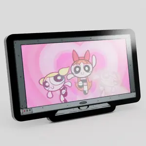Monitor Lenticular Puff Girls Enamel Pin