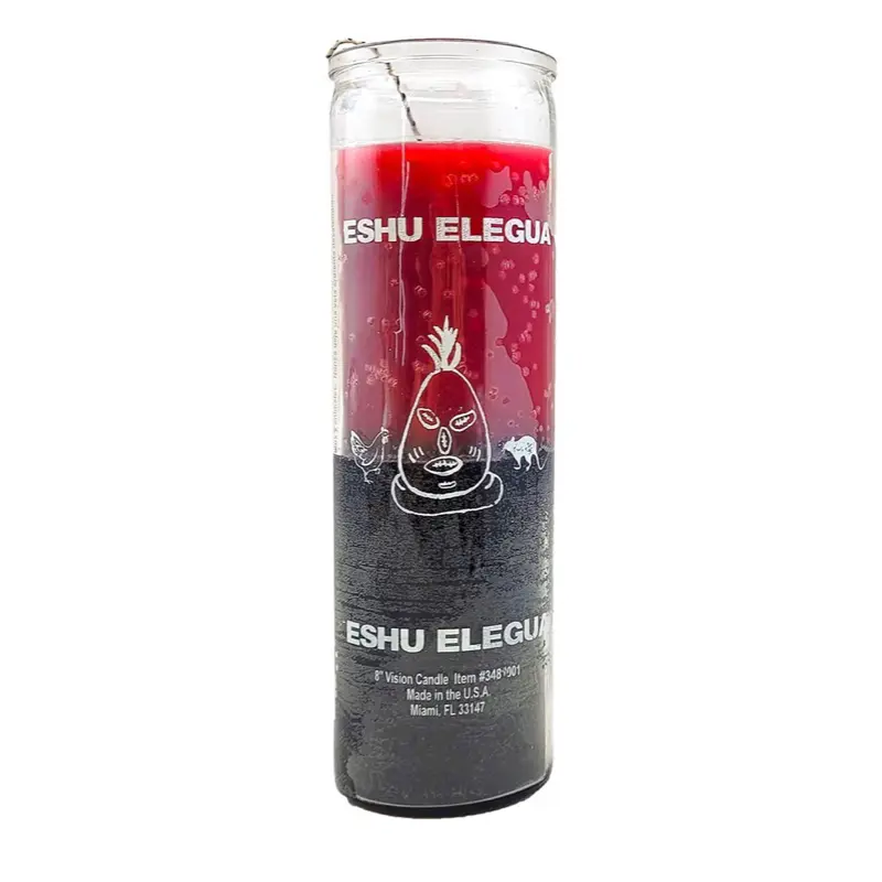 Eshu Elegua Red/Black Pillar Candle