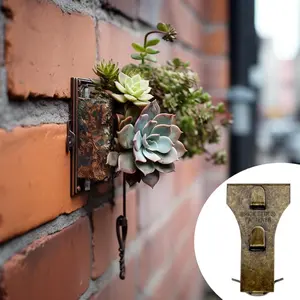 Holiday Joy Brick Clips for Hanging Outdoors Indoors - Pack of 4 Hooks to Hang Wall Decor, Planters, Pictures, Christmas Decorations, & Wreaths up to 25 Pounds - Hanger Fits 2-1/8 to 2-1/3 Inch Bricks Organiser Hangable