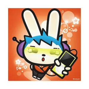 The Parti Animals "Kendall (A.K.A) KidBunni" Mini Uncoated Poster Decor Print Brother Dj Friend Photo Wall Decoration Artistic Room  8" X 8" Y2K 2010 2000's 2010's Frutiger Metro Funky Seasons