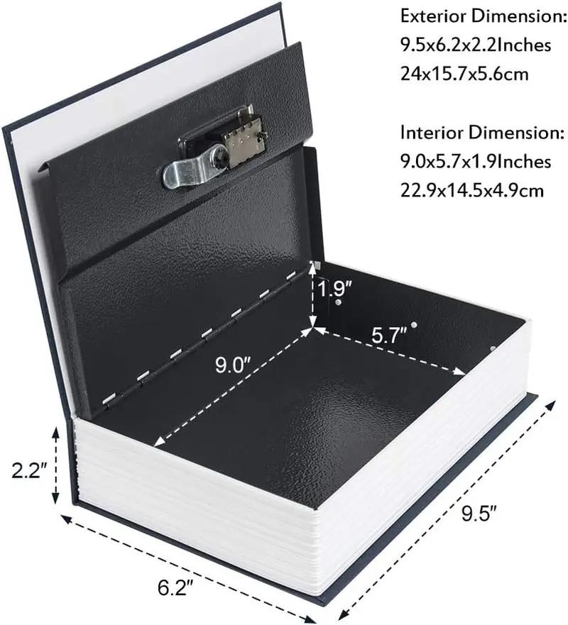 Diversion Book Safe Storage Box Dictionary Secret SafeCan with Security Combination Lock, Diversion BookHidden Safe for Storing Money, Jewelry, Gun and Passport#BookSafe