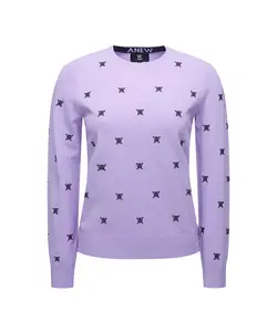 ANEW Golf: Women Monogram Logo Point Pullover Sweater - Lavender