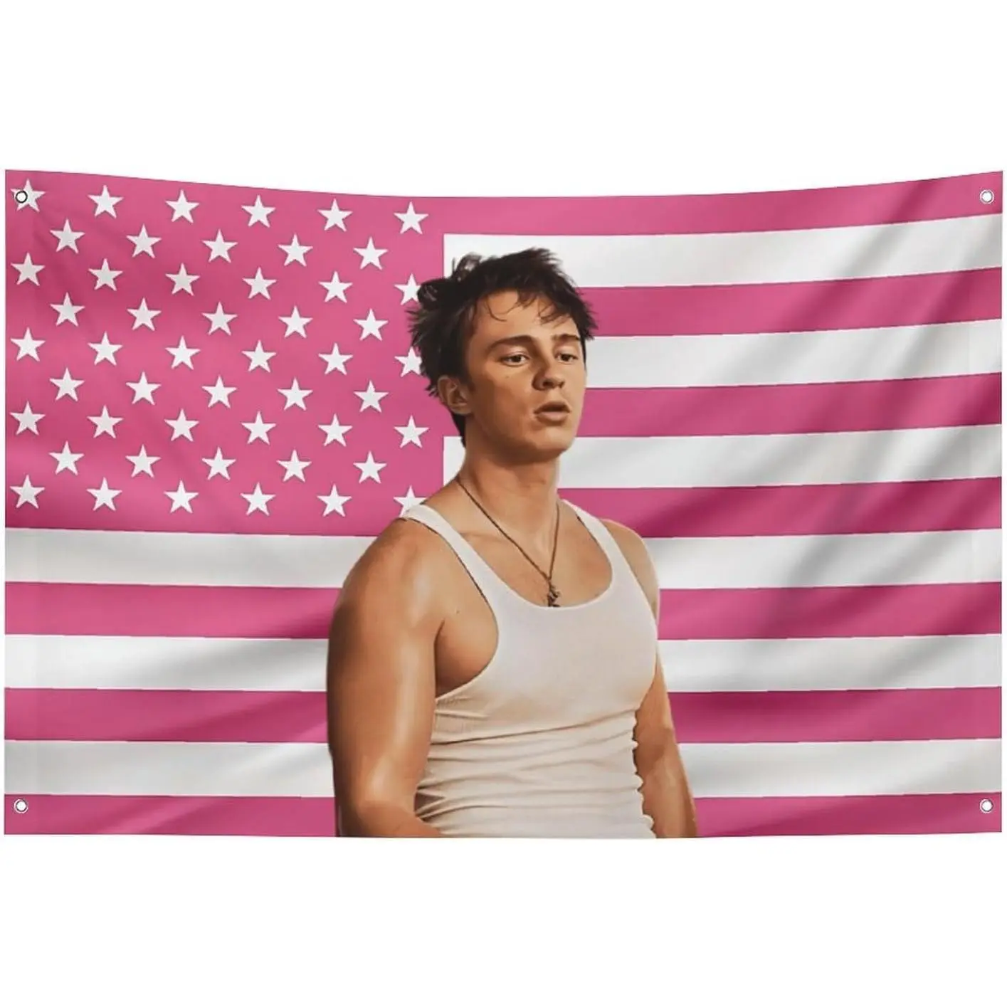 Flag Tapestry Interesting Drew National Flag Poster Pink Poster Merch 3x5 Ft Starkey Flags for Room College Dorm Bedroom Wall Tapestry Decor - Indoor and Outdoor Funny Party Banner