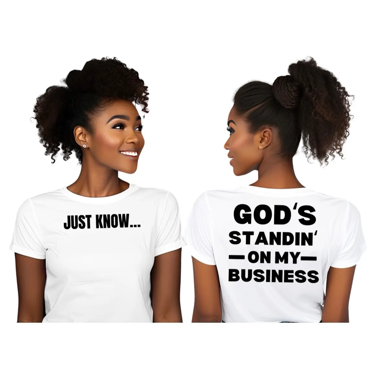 God Standing on My Business Unisex T-Shirt,  Cotton, Short Sleeve,  Print, Gods Business, Womenswear
