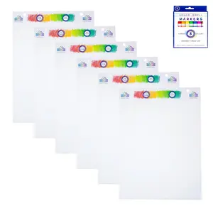 Color Swell Bulk Easel Pads (6 Pack) Plus Bonus Marker Pack