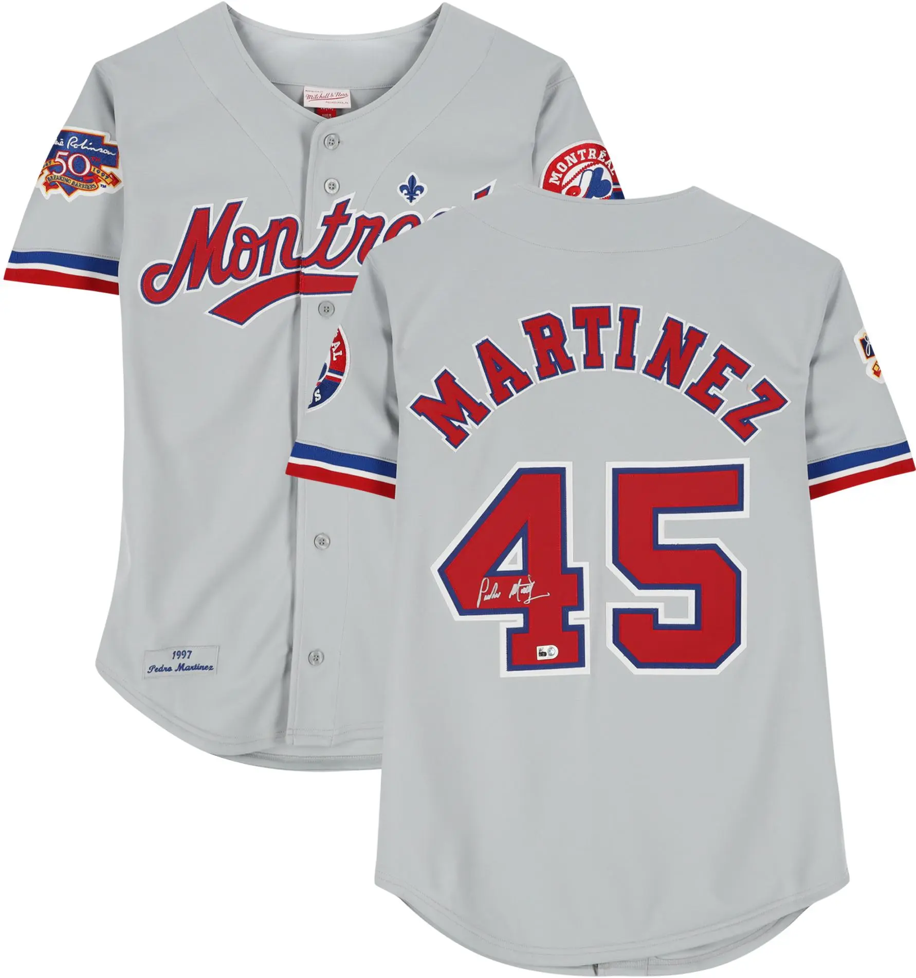 Pedro Martinez Montreal Expos Autographed Gray Mitchell & Ness Autographed Authentic Jersey - Fanatics Authentic Certified