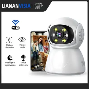 Indoor Security Camera with WiFi - Remote Monitoring, Motion Detection & Night Vision for Home Safety White