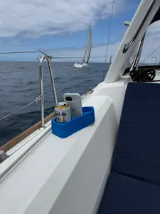 Thingy Dinghy Ultra-Portable Silicone Cup Holder - 100% Silicone, No Magnets/Suction Cups/Permanent Mounting, Grips Most Surfaces for Boat, RV Use