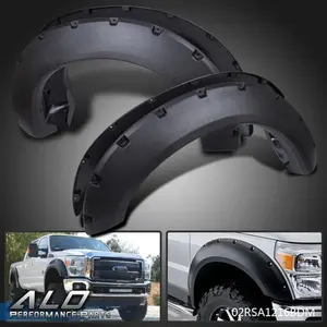 Pocket Rivet Fender Flares Fit For 11-16 Ford F250 Super Duty Textured 4pcs