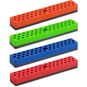 4 count 1/4"  Hex Bit Holder Rack Organizer, 172 Holes, 1/4-Inch Drill Bit Holder, 4 Racks,  Bit Holder with  Base for  Bits