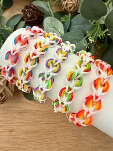 Rainbow Woven Friendship Bracelets