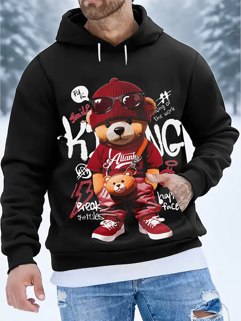 men's teddy bear hoodies - TikTok Shop