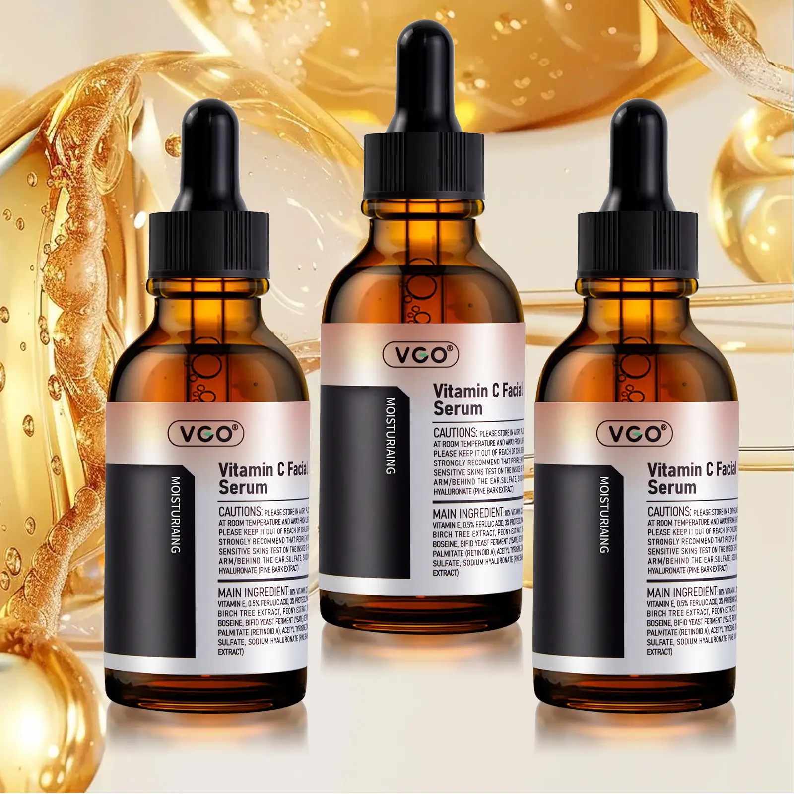 VGO Vitamin C Facial Serum Essence,60ml Skincare Comfort Skincare FaceSerum,Gentle Organic Facial Serum Moisturizing Acne Relief Deep Treatment Serum