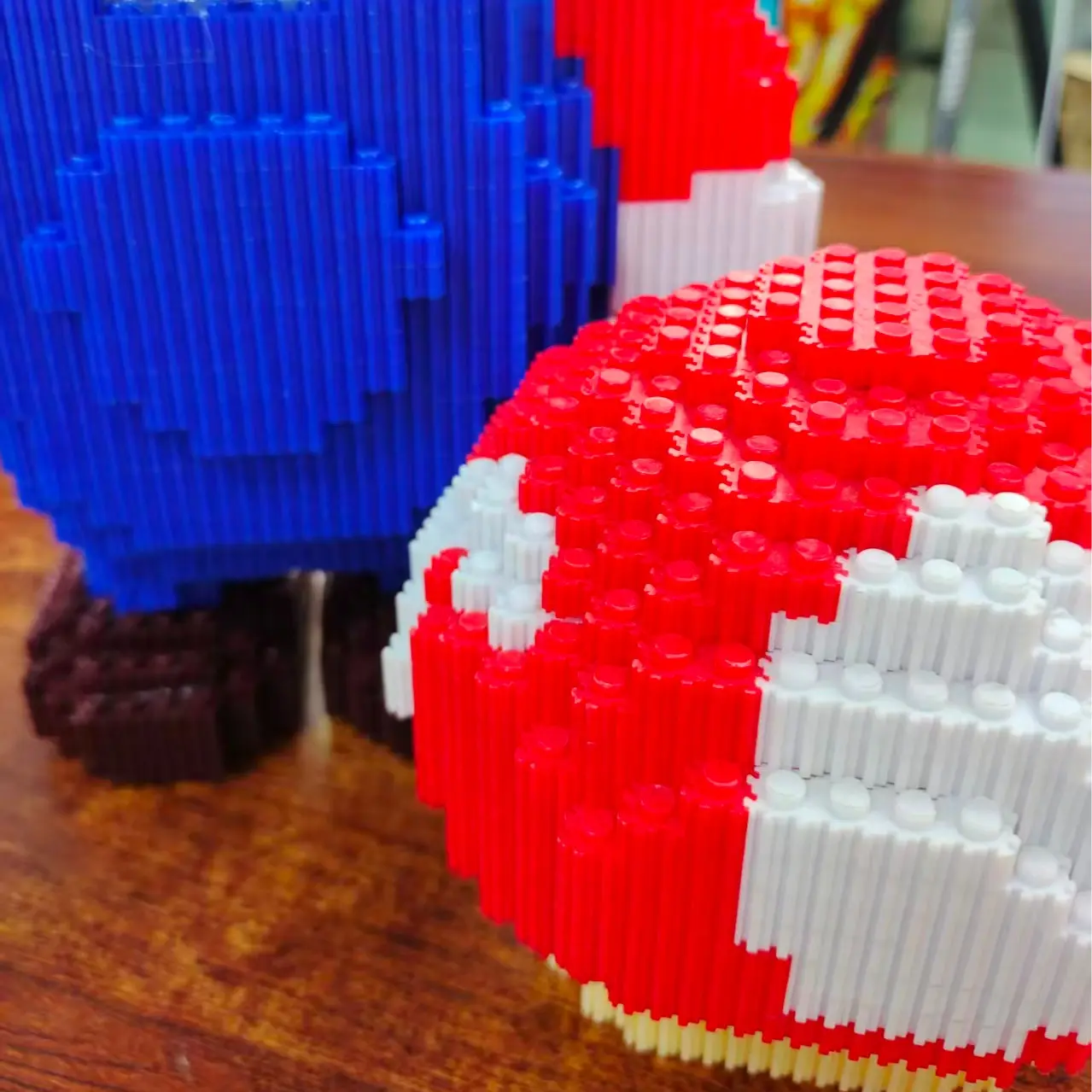 Red+Green+Mushroom-Multi color compressed link small building block series