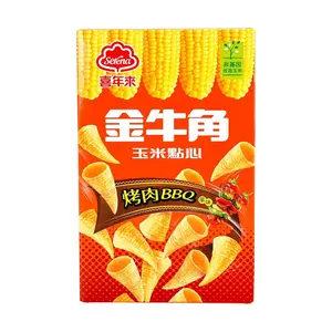 Serena Taiwan BBQ Corn Snack 60g - Crispy Golden Horn Shaped Chips