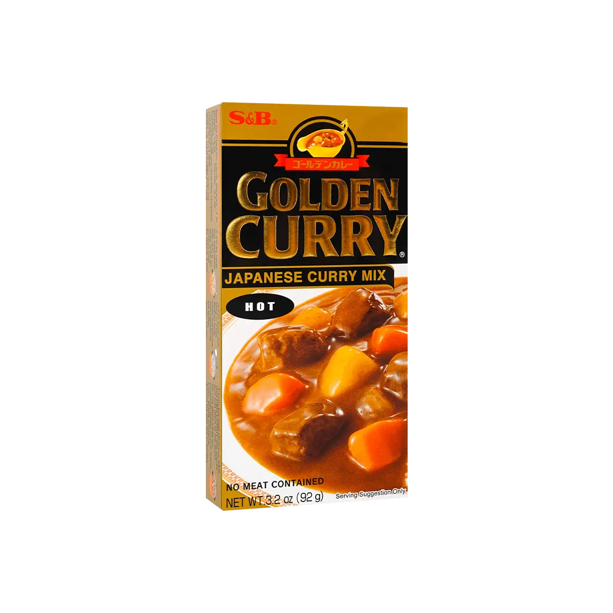 S&B Golden Curry Hot Japanese Curry Roux - Authentic Flavor, 92g Pack