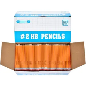 -Cased #2 HB Pencils, Pre-sharpened, 1200 Count Classroom Bulk Pack