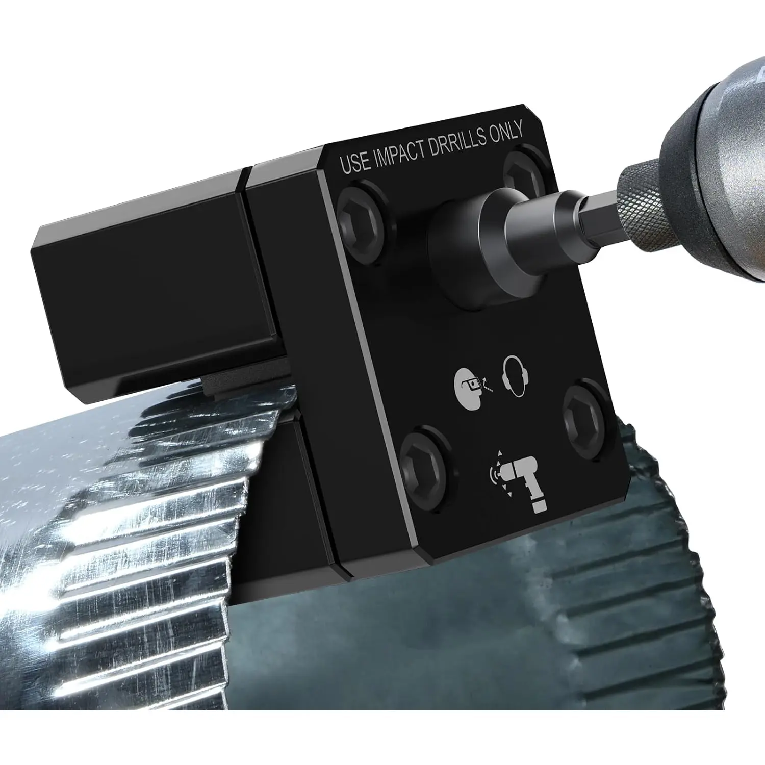 C5A2 Impact Power Assisted Crimper, HVAC Crimping Tool for 30-24 GA (0.41-0.71 mm) Round Metal Ducts