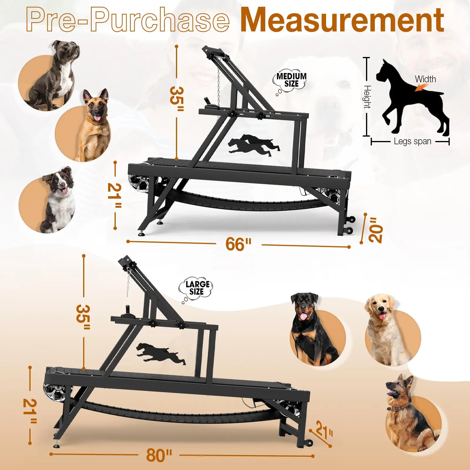 Dog Treadmill, HINXIETIE Dog Slat Mill for Large/Medium Dogs with