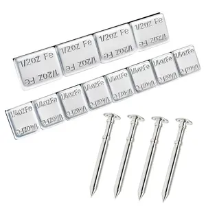 pinedash pro Pinewood derby Car Axles Kit - 4OZ 12pcs 2 Sizes Pinewood Weights & 4pcs Derby Car Axles for Derby Car Kit Pinewood Weights Derby Weights Kit Wheels Axles Speed