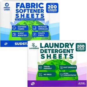 Lavender Laundry Detergent 100 Sheets and Fabric Softener Sheets bundle