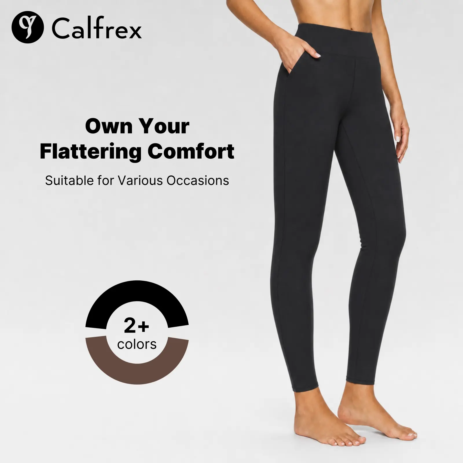 Calfrex High Waisted Flare Yoga Pants - Tummy Control & Buttery Soft