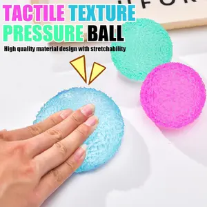 Stress Relief Squeeze Ball Memory Gel, Textured Fidget Sensory Toy for Hand Exercise, Soft Squishy Ball for Office Desk Party gifts
