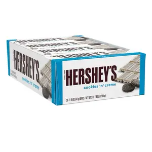 Hershey's Cookies 'n' Creme Candy Bars, 1.55 oz, 36 Pieces, Chocolate Snack