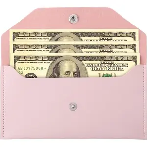 Wallet   Stuffing Wallets Organizer  Budget Envelope Wallet Retro Clutch Wallets for Men Women  Check Billing, Minimalist Design ()