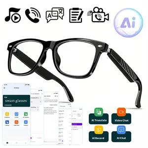 Smart calling glasses, Wearable, multi language translation, meeting minutes, 35g lightweight and easy to carry, suitable for daily life and office home, high-definition voice calling and HIFI music quality, easy to operate, ideal summer gift