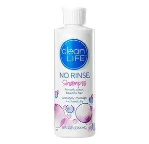 No-Rinse CleanLife Products Shampoo, 8 fl oz - Waterless, Quick Foaming Liquid Formula for Surgery Recovery, Elderly Care & Camping - Leaves Hair Fresh, Clean & Odor-Free - Made in USA