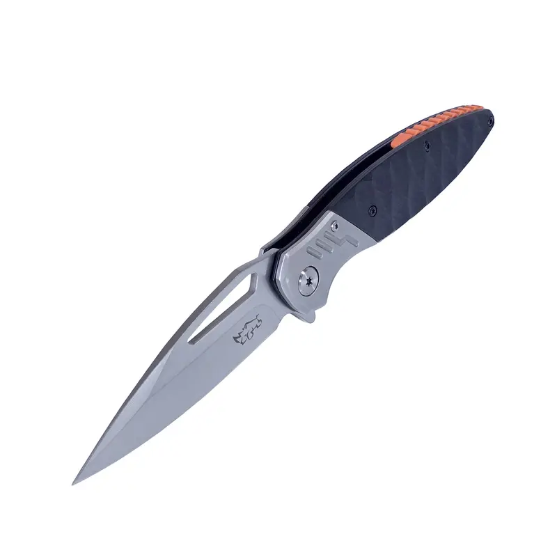 MUCITUP Axis-Radian Folding Knife - 3.5 inches D2 Blade with D2 Sharpness, G10 Handle, Liner Lock, Obsidian/Stratus Designs, 5.6 oz - Adults' EDC Hiking Gear, Outdoor Survival Tools, Precision Camping Tool