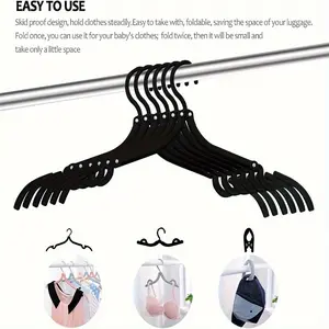 6-Piece Multi-Functional Magic Travel Folding Clothes Rack, Portable Small Support Hook, Adjustable Household Clothing Hanger