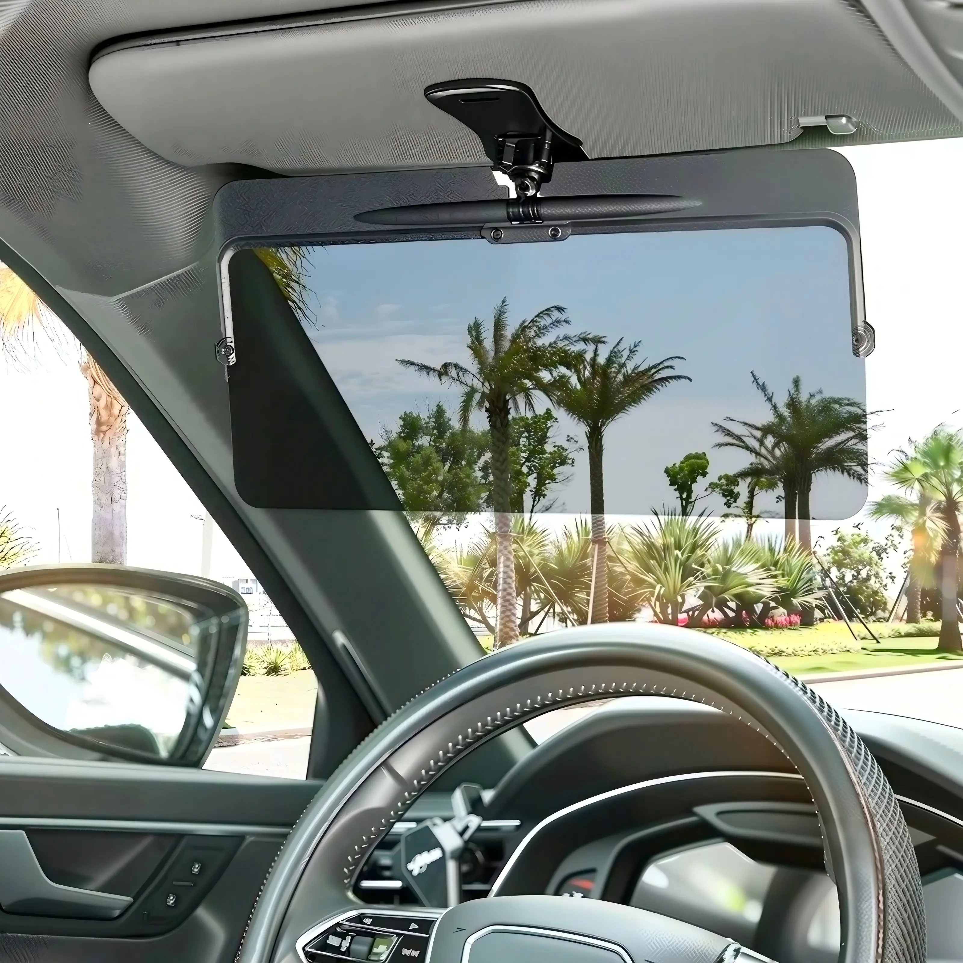 【Summer Must-Haves】Universal Anti-Glare Polarized Car Sun Visor Extender with UV400 Protection 12.6 x 6.3 Lens Size Quick Install Safe Driving Windshield Shade for Car Inside tiktokshopspringglowup, Sunshade For Car Inside