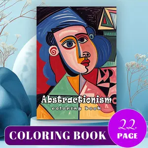Abstractionism Cubist Art Coloring Book | 22 Pages 120g Thick No-Bleed Paper | Modern Abstract Portrait Designs | Easy Coloring for Adults & Kids | Art Therapy Stress Relief | Gel Pen Friendly | Glue Binding Process | TikTok Viral Creative Hobby