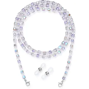 Crystal Beaded Eyeglass Chain Face Mask Holder Chain Necklace Mask Lanyard Glasses Strap for Women Sunglasses Chains