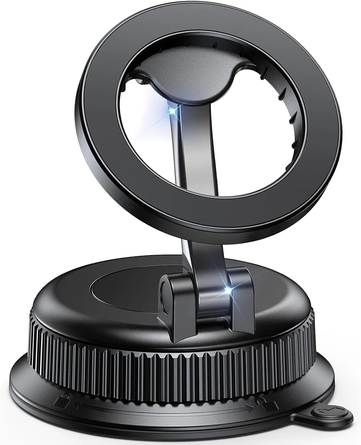 Magnetic Car Phone Holder for MagSafe, Strong Suction Cup Car Phone Mount for Dashboard & Windshield, 360° Rotatable & Foldable, Adjustable Cell Phone Holder for Car, Fits iPhone 12–17 Series