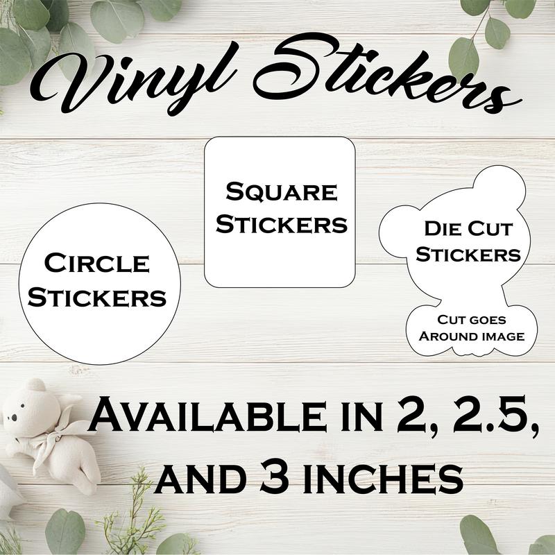 Custom Logo Circle Vinyl Stickers - 2, 2.5, 3, 4 Inch Sizes - Permanent ...