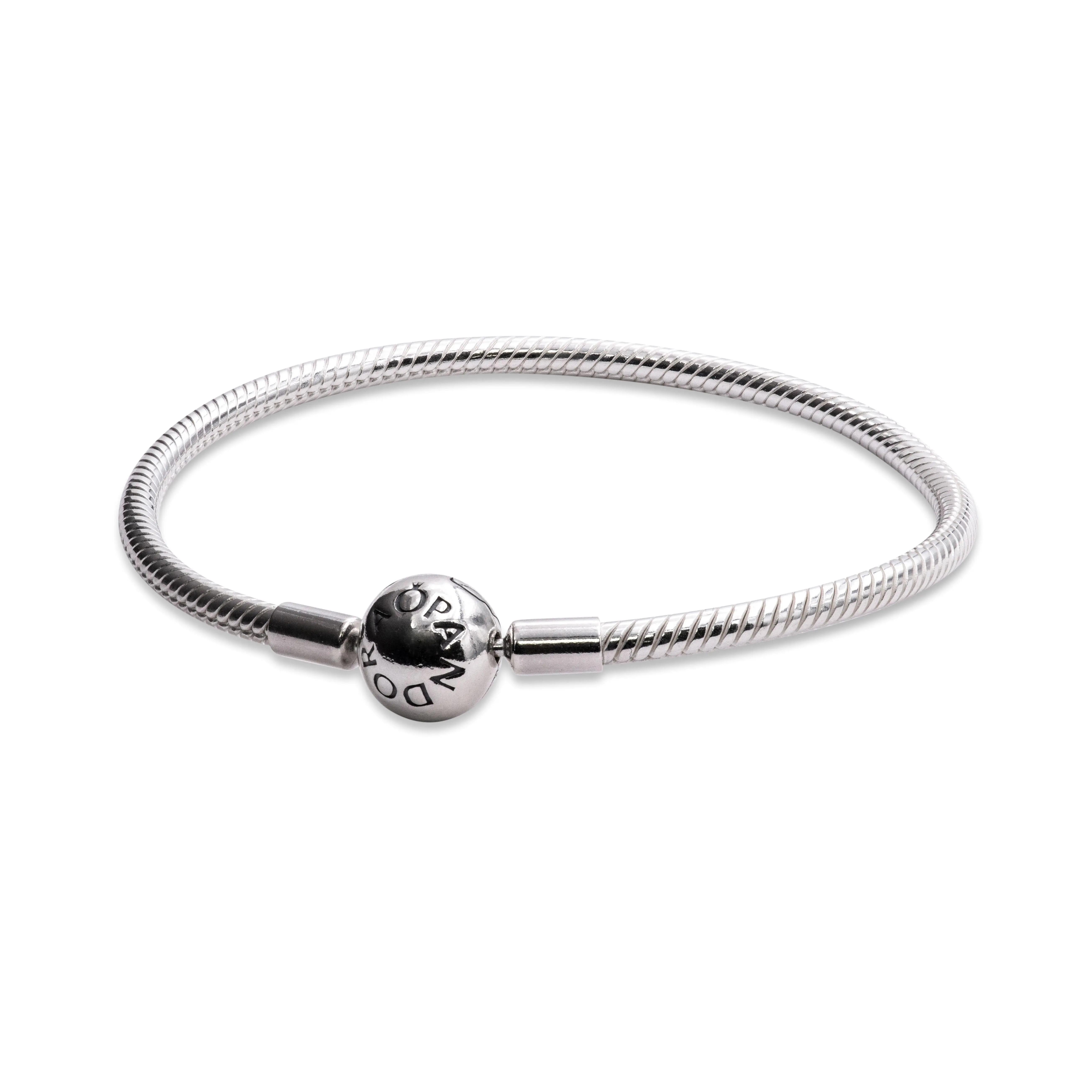 PANDORA Smooth Silver Clasp Bracelet - 590728-17 PANDORA Smooth Silver Clasp Bracelet - 590728-17
