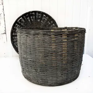 Charcoal Wicker Basket