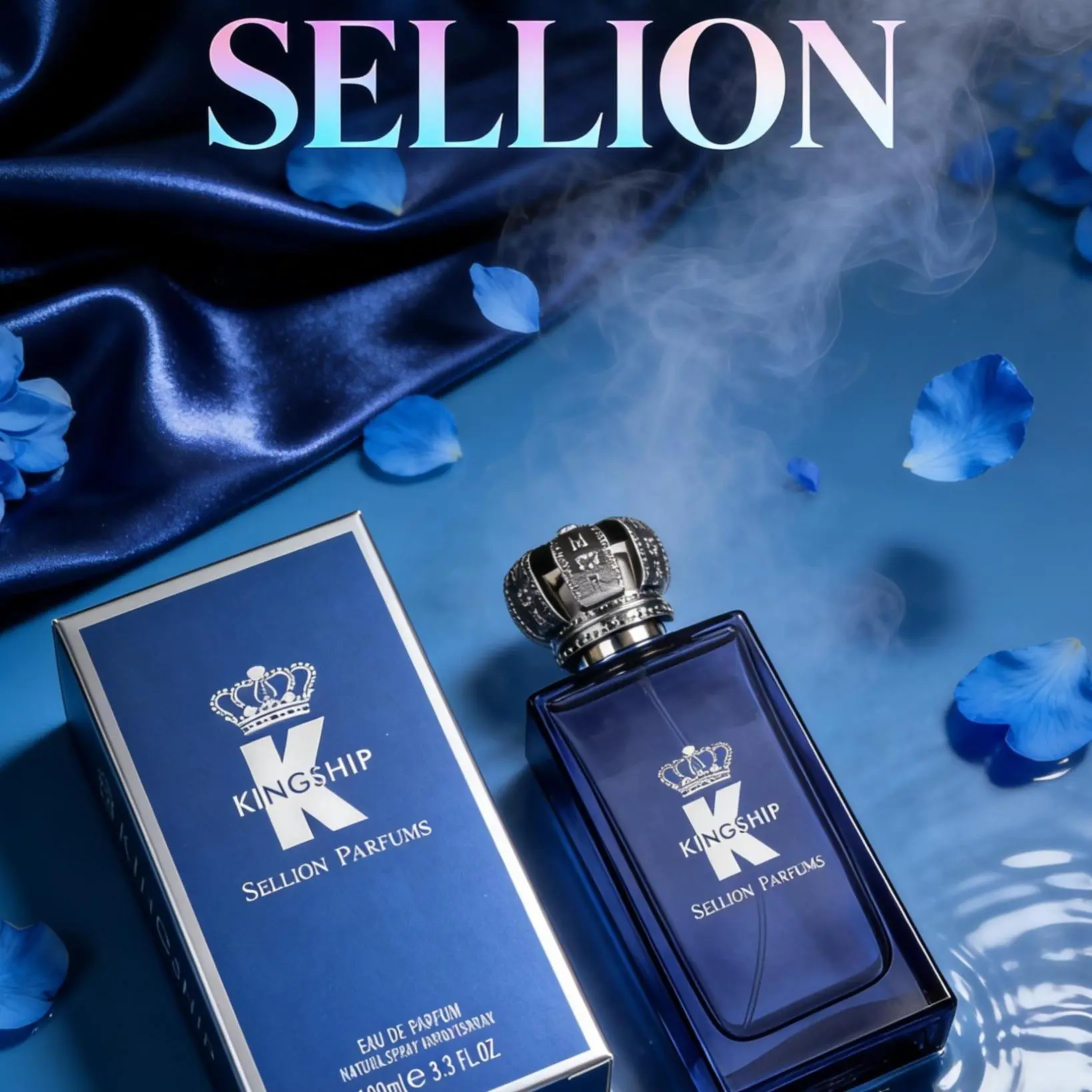 KINGSHIP BLUE SUPREME SOVEREIGN | PREMIUM LASTING VANILLA SUMMER FRAGRANCE MEN'S COLOGNE EAU DE PARFUM