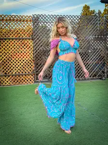 Mermaid Sparkles Sharara Pants Set