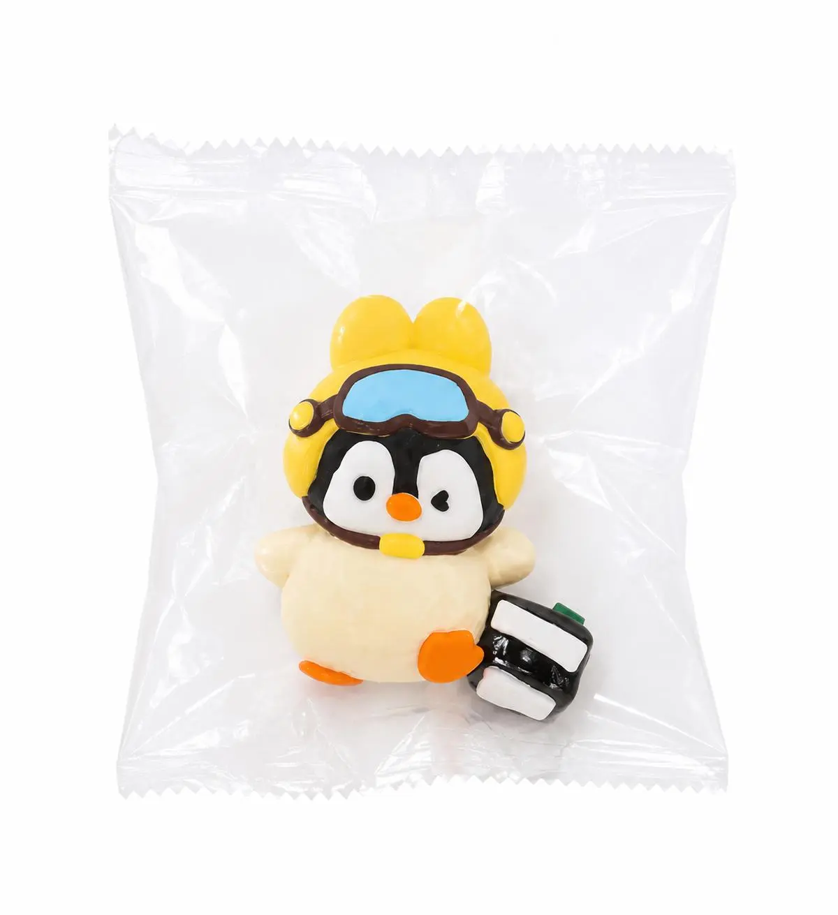 Food-Safe Silicone Delivery Worker Penguin Squishy - Unisex Anxiety Fidget Collectible, Tactile Sensory Feedback, Detailed Craftsmanship, 14+ Kid Toy, Focus Aid, Friend Gift